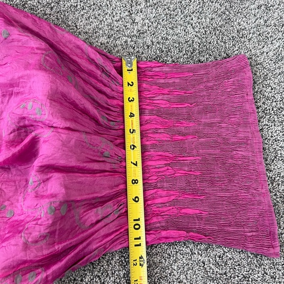 Lapis Pink Strapless Maxi Dress Smock Coverup Boho Beach Resort Cruise One Size - Picture 9 of 10